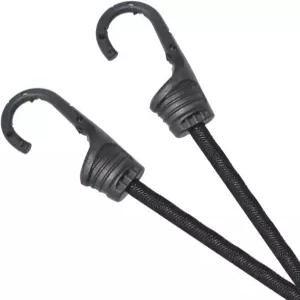 캠핑 자전거 접이식 왜건 트렁크 등을 위한 후크가 달린 12인치 번지 코드 2PCS 플라스틱 옷 스틸