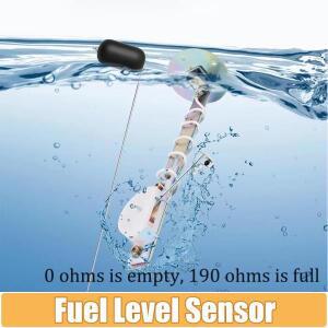 0옴 빈 190 전체 연료 레벨 센서/자동 자동차 보트 게이지 탱크 표시기 용 수위 스테인레스 스틸 센서