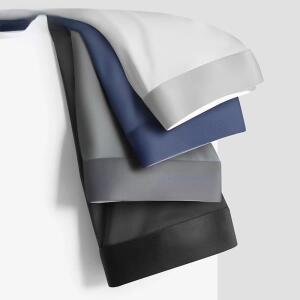 남성용 복서 반바지, 그래핀 항균 아이스 실크 속옷, 심리스 통기성 팬티, 5XL, 4 개