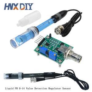 액체 PH 0-14 값 감지 레귤레이터 센서 모듈, 모니터링 제어 미터 테스터, 아두이노용 BNC 전극 프로브, 1