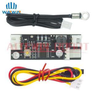 온도 제어 속도 컨트롤러 섀시 컴퓨터 소음 감소 모듈, 단일 12V 0.8A DC PWM 2-3 와이어 선풍기, NTC B 50