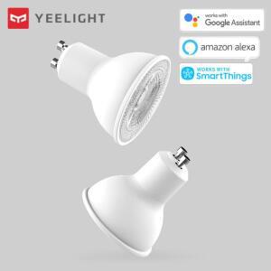Yeelight 스마트 LED 전구, Wi-Fi 앱 음성 제어, 구글 어시스턴트, 알렉사용, W1 밝기 조절 램프, 따뜻한
