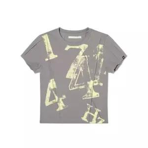 키르시 KIRSH 컬렉션 핀턱 포인트 그래픽 티셔츠 그레이 J42C2CRS02GYA