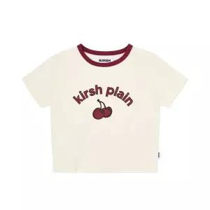 키르시 KIRSH 플레인 체리 아치 로고 티셔츠 보리 J52C2KRS12IVA