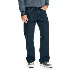 Nautica 남성용 루즈 핏 데님 퓨어 오션 워시 36 x 32 [호환]