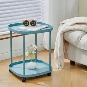 [생활] 틈새 수납 트롤리 이동식 정리 2단 선반