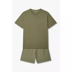 [EMPORIO ARMANI](강남점)남성 패턴드 코튼 라운지 상하의 세트(0816139021)