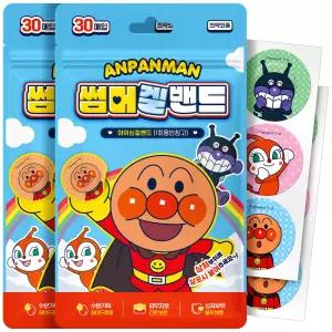 썸머겔밴드 호빵맨 30매입 X 2EA 여름 유아 어린이 모기 벌레물린데 붓기 가려움