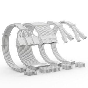 [미국배송] ASIAHORSE 12VHPWR 케이블 연장 키트 16AWG PCIE 5.0 PSU 소프트 브레이드 전원 공급 24핀 ATX / 4+4핀 EPS 12+4핀 30CM 길이 빗 포함