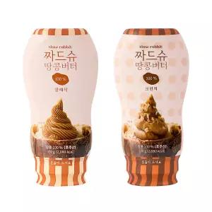 슬로우래빗 짜먹는 땅콩버터 클래식+크런치 100% 330g