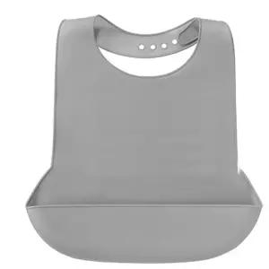 간병용 성인용 실리콘 턱받이 어르신 노인용 실리콘 턱받이 휴대용 식사