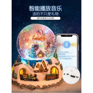 오르골 크리스마스 장식 무드등 유리 세트 램프 선물 회전스노우볼 회전그네 연말 오브제