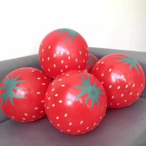 딸기풍선 대량 100개 벌룬 용품 파티 축제