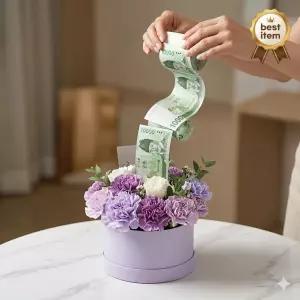 돈나오는 비누꽃 케이크 상자 용돈박스 어버이날 부모님 돈선물 여자친구 생일 이벤트 카네이션