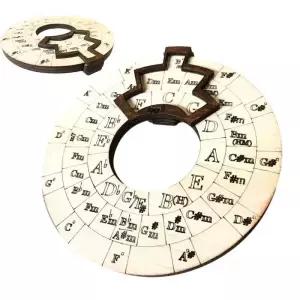 기타 우쿨렐레 피아노용 나무 코드 휠 악기 액세서리 베이스 음악 학습 도구 라운드 멜로디 칼림바 마림바