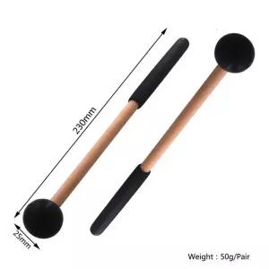 미끄럼 방지 드럼 스틱 편안한 핸드 말렛 마림바 고무 솔리드 우드 베이스 타악기 칼림바 건반 전자 악기