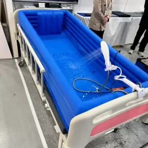 국산 전신 이동식욕조 YH-2014 환자용 노인 이동식 간이 목욕침대 베드 튜브매트 침상 영화의료기