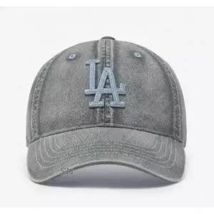 MLB 베이직 데님 언스트럭쳐 볼캡 LA 차콜 그레이