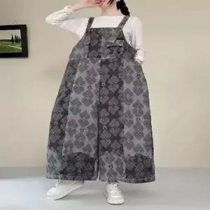 팔콘 팬츠 청 캐주얼 빈티지 봄 여자 여성용 점프슈트 멜빵 빅사이즈 KKE1