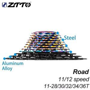 ZTTO 초경량 로드 바이크 카세트 11/12단 11s 12s 스프로킷 프리휠 11-28/30/32/34/36T 무게 112g~146g 그