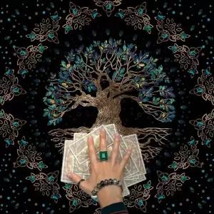 보드게임 사각형 모양 진자 점 제단 식탁보 보드 게임 타로 패드 룬 테이블 천으로 점성술 오라클 매트