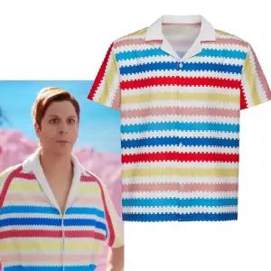 할로윈 코스튬 코스프레 이벤트 옷 섹시 의상 Allan 남성용 영화 인형 레인보우 스트라이프 셔츠 역할 놀이