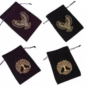 보드게임 진자 운세 식탁보 카드 패드 룬 문자 제단 테이블 천으로 보드 게임 묶음끈 플란넬 가방 Tarots