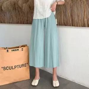 루즈핏 코튼 밴딩 팬츠 여성 여름 바지 면바지 통바지