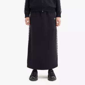 프레드페리 Womens 테잎 트랙 스커트 - 블랙 AFPF2519103-102