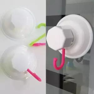 강력흡착기(투명) Q0072 (2개입) 지름70mm 큐방 압착고무 큐방 흡착고무