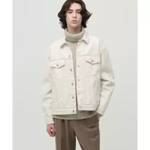 무신사스탠다드 MUSINSA STANDARD 콘트라스트 스티치 릴렉스드 데님 트러커 재킷 [크림] MMJJJ6Z15-CR 1616