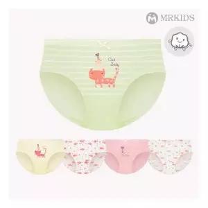 물랑루즈 냐옹이 순면 여아삼각팬티 아동속옷 5종세트