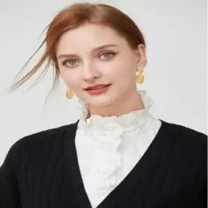 [SBD] 셔츠 이너넥 차이나카라 블라우스 레이스 페이크 코튼