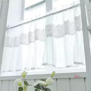 앤틱 커튼 선반 공간분리 주방 가림막 레이스 바란스cde132