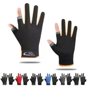 낚시장갑 남녀공용 겨울 낚시 장갑 2 컷 손가락 없는 통기성 미끄럼 방지 의류 페스카 피트니스용 1 쌍