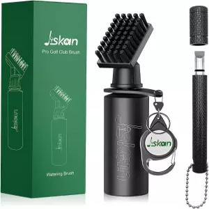 지스칸 프로 골프 클럽 클리너 브러시 홈 샤프너 도구 리테이너 클립 및 스퀴즈 물병 7.5인치 4온스의 물을