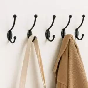[JED] 2단벽후크걸이 블랙 10p세트 2단 후크 2단벽후크고리 옷걸이