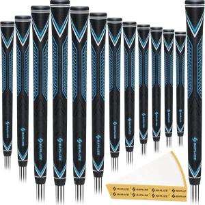 SAPLIZE 고성능 고무 골프 그립 13팩 고충격 흡수 미끄럼 방지 15개의 테이프가 있는 13개의 또는 전체