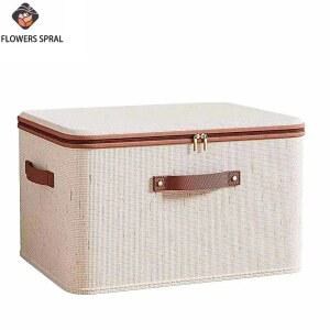 뚜껑이 있는 지퍼 수납함 침실 옷장 절약을 접을 공간 대용량 위해