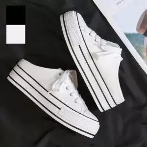 여성 키높이 깔끔 스타일 베이직템 통굽 뮬 스니커즈