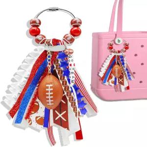 심플리 서던 볼 스포츠 참 보그백 액세서리 리본 비치 토트