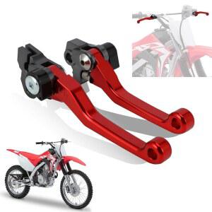 USTPO 모터사이클 클러치 브레이크 레버 접이식 바이크 피트 더트 CNC CRF 피벗을 CRF125F 레드용으로 사용하세요