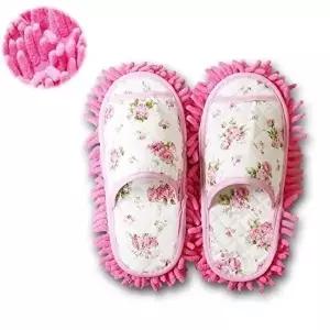 걸레슬리퍼 청소 실내화 약255mm -색상랜덤 찍찍이 탈부착