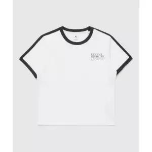 르꼬끄 LECOQ 여성 선데이 크롭 반팔티 - 화이트 QR122LRS33 QR122LRS33_OWT0 461458