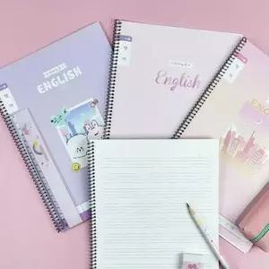 [문구] 아동 학용품 여학생 초등 슬림 펜케이스 넓은 수납 공책 10P