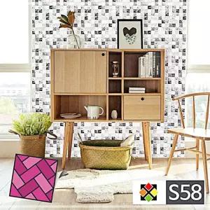S58 벽지 회색바둑판 스티커타일 시트지타일 DIY ZW8B3611