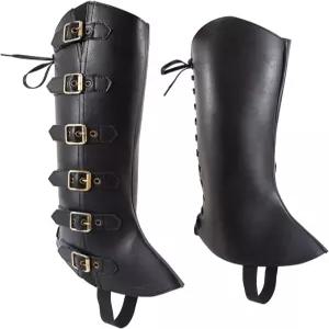 NUMJAW 중세 부츠 커버 남성 해적 의상 르네상스 신발 할로윈 스팀펑크 바이킹 액세서리