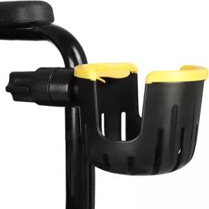 휠체어 컵 홀더 워커 롤레이터 머그 핸들 슬롯이 있는 클립온 음료 병 접이식 및 롤링 적합 노인