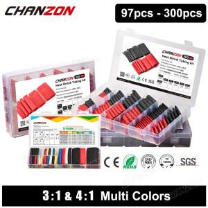 멀티 컬러 수축 튜브 키트 접착제 이중 호스 포함 300 포장 접착 안감 와이어 보호대 27