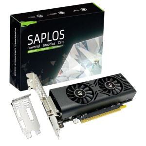 SAPLOS GTX 1050 PC용 그래픽 카드, DirectX 4GB GDDR5 128비트, 게이밍 12 비디오 Express DVI-D, GPU, PCI HDMI x16, 디스플레이 포트 컴퓨터